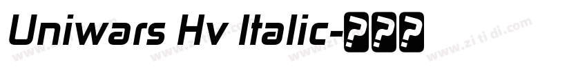 Uniwars Hv Italic字体转换